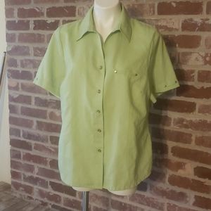 Green blouse gently worn